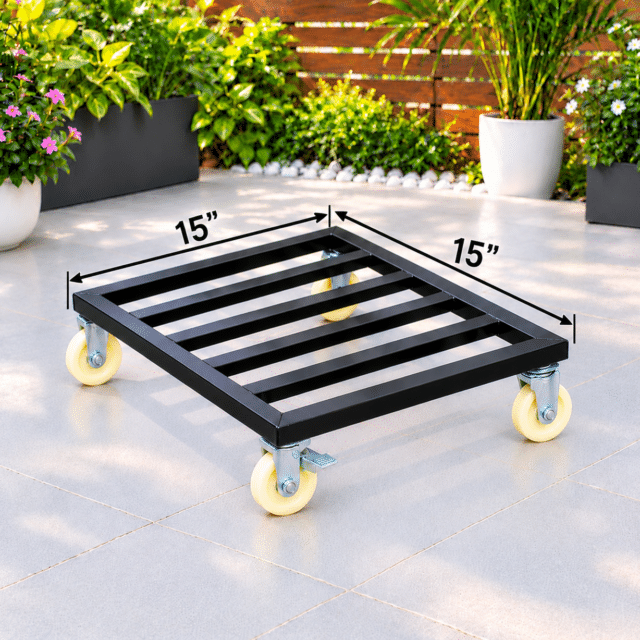 Heavy Duty Plant Pot Trolley – 15×15 Inch | 4 Wheels (ট্রলি)